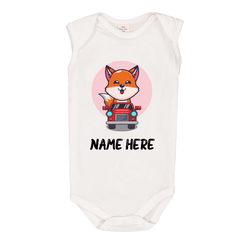 Baby Body Vest - Fox In The Car