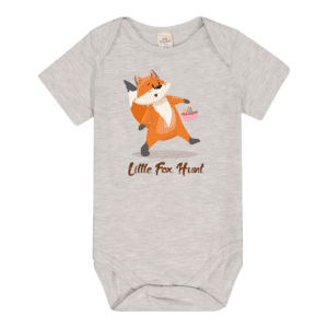 Baby Body Vest Grey - Little Fox Hunt