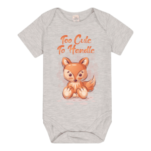 Baby Body Vest Grey - Too cute to handle