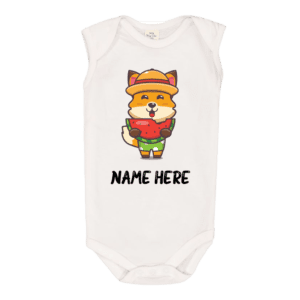 Baby Body Vest - Watermelon Fox